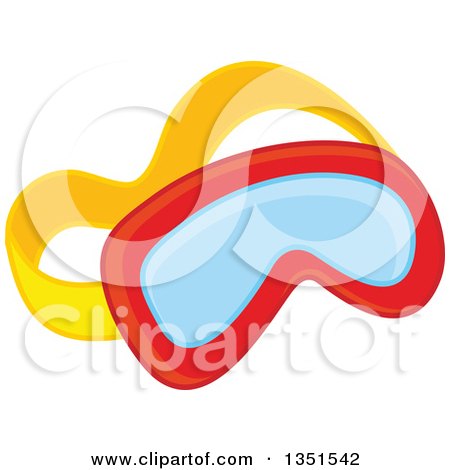 Clipart of Swim Goggles - Royalty Free Vector Illustration by Alex Bannykh