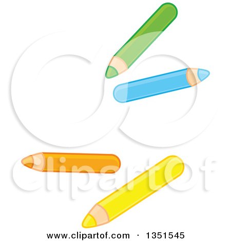 Clipart of Colored Pencils - Royalty Free Vector Illustration by Alex Bannykh