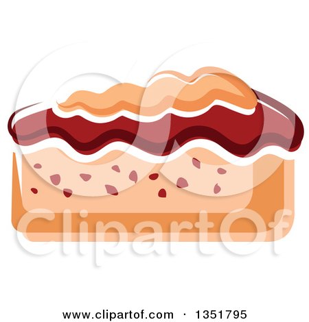 Clipart of a Cartoon Slice of Cake - Royalty Free Vector Illustration by Vector Tradition SM
