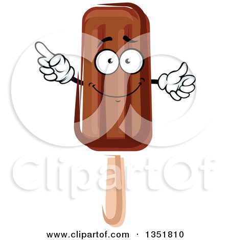 Clipart of a Cartoon Fudge Popsicles Character - Royalty Free Vector Illustration by Vector Tradition SM