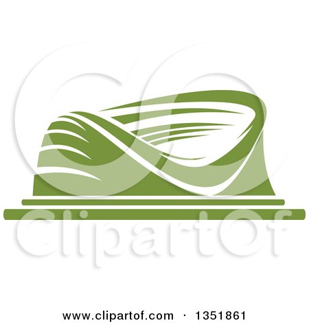 Clipart of a Green Sports Stadium Arena Building - Royalty Free Vector Illustration by Vector Tradition SM