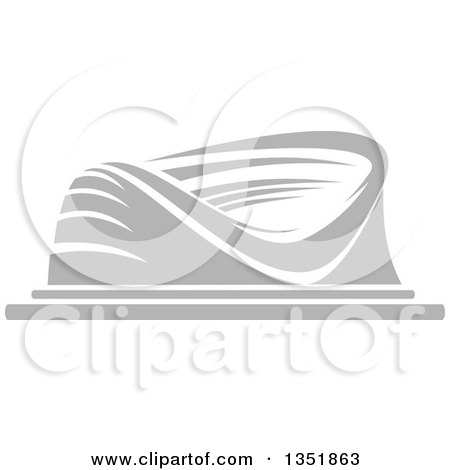 Clipart of a Gray Sports Stadium Arena Building 2 - Royalty Free Vector Illustration by Vector Tradition SM