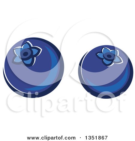 Clipart of Cartoon Blueberries - Royalty Free Vector Illustration by Vector Tradition SM