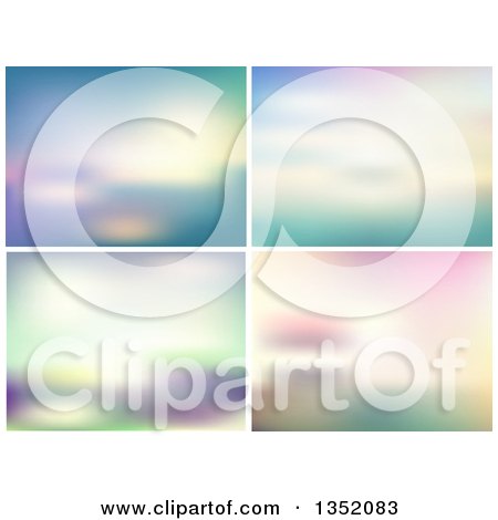 Clipart of Blur Retro Backgrounds - Royalty Free Vector Illustration by KJ Pargeter