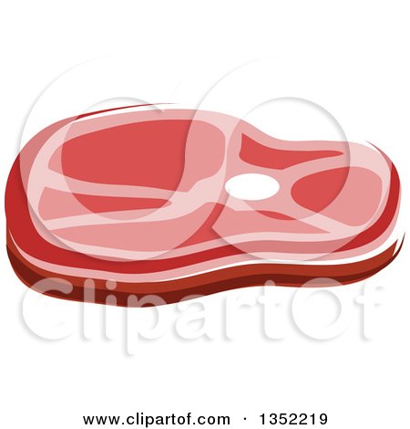 Clipart of a Cartoon Beef Steak - Royalty Free Vector Illustration by Vector Tradition SM