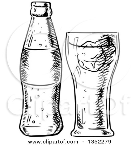 Soft Drinks Clipart Black And White