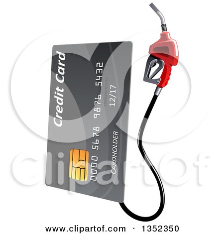 Clipart of a Gray Gas Pump Credit Card - Royalty Free Vector Illustration by Vector Tradition SM