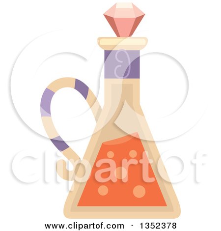 Clipart of a Potion Bottle - Royalty Free Vector Illustration by BNP Design Studio