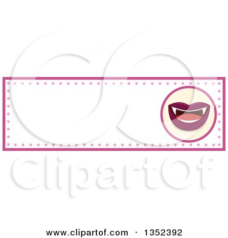 Clipart of a Vampiress Mouth Border - Royalty Free Vector Illustration by BNP Design Studio
