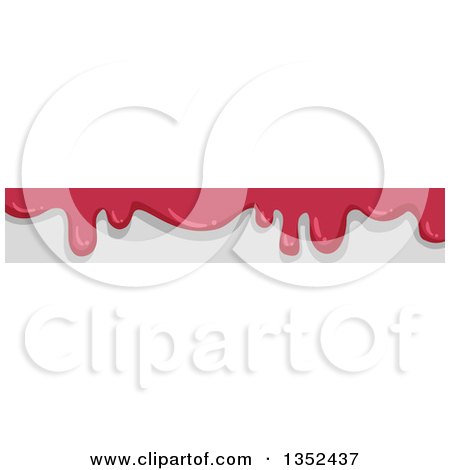 Clipart of a Vampire Border of Blood on Gray - Royalty Free Vector Illustration by BNP Design Studio
