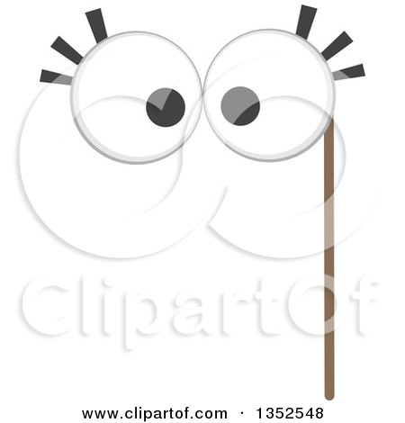 Clipart of a Photo Booth Big Eyes Prop - Royalty Free Vector Illustration by BNP Design Studio