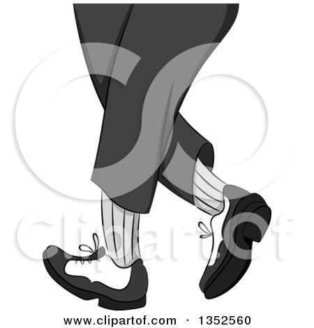 Clipart of Legs of a Tap Dancer - Royalty Free Vector Illustration by BNP Design Studio