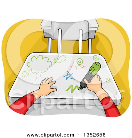 Clipart of Cartoon Student Hands Writing on a Desk - Royalty Free Vector  Illustration by BNP Design Studio #1352658