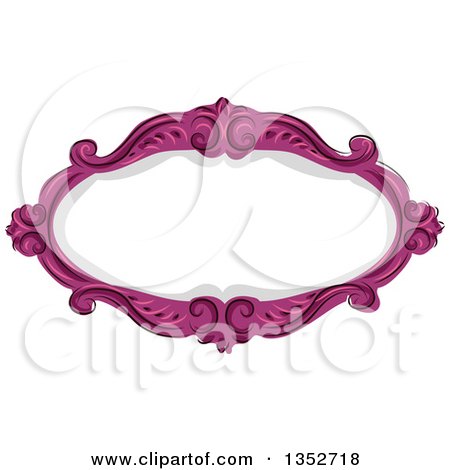 Clipart of a Purple Frame - Royalty Free Vector Illustration by BNP Design Studio