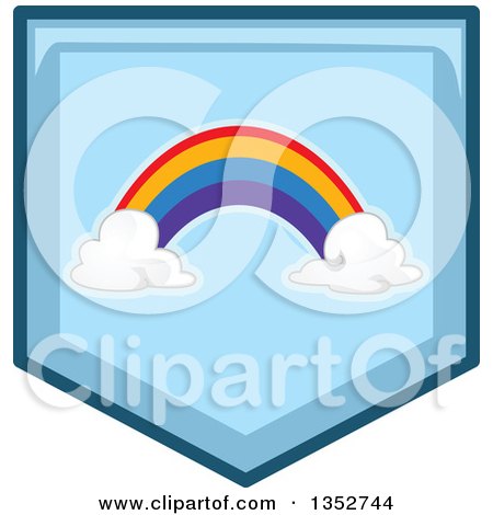 Clipart of a Blue Rainbow Icon - Royalty Free Vector Illustration by BNP Design Studio