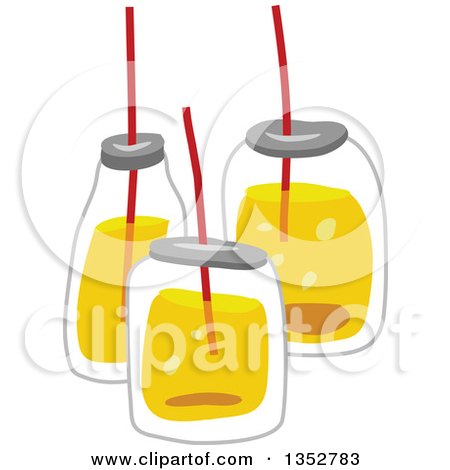 Clipart of Drinks in Jars - Royalty Free Vector Illustration by BNP Design Studio