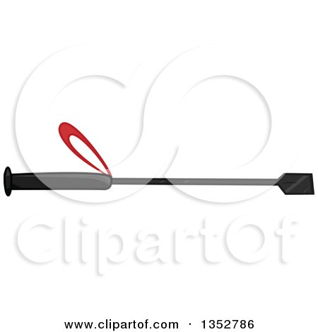 Clipart of an Equestrian Riding Crop - Royalty Free Vector Illustration by BNP Design Studio