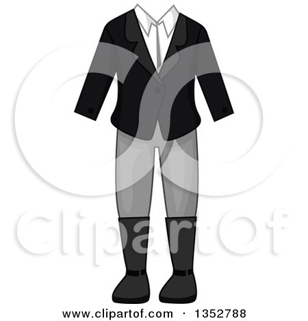 Clipart of a Equestrian Outfit - Royalty Free Vector Illustration by BNP Design Studio