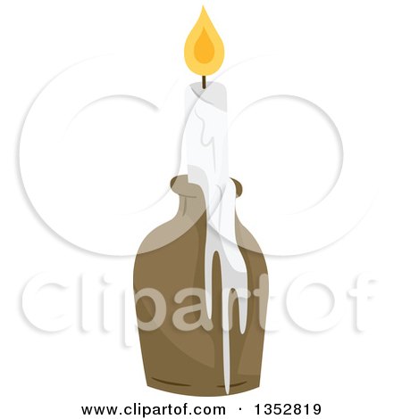 Clipart of a Gypsy Candle - Royalty Free Vector Illustration by BNP Design Studio