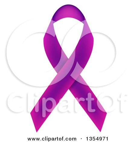 Clipart of a Purple Awareness Ribbon - Royalty Free Vector Illustration by vectorace
