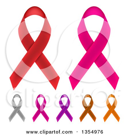 Clipart of Colorful Awareness Ribbons - Royalty Free Vector Illustration by vectorace