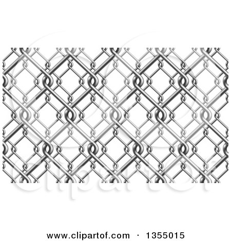 Clipart of a 3d Seamless Chainlink Fence Background - Royalty Free Vector Illustration by vectorace