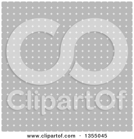 Clipart of a Seamless Background Pattern of White Crosses on Gray - Royalty Free Vector Illustration by vectorace