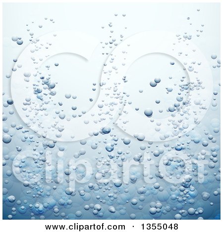 Clipart of a Background of Bubbles in Blue Water - Royalty Free Vector Illustration by vectorace
