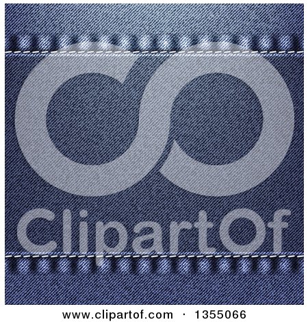 Clipart of a Dark Blue Denim Jeans Texture Background - Royalty Free Vector Illustration by vectorace