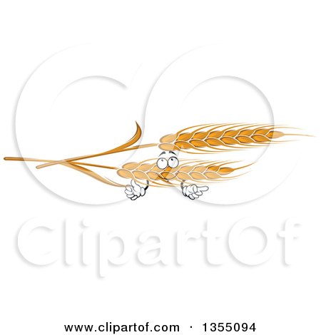 Clipart of a Cartoon Golden Wheat Character - Royalty Free Vector Illustration by Vector Tradition SM