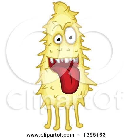 Clipart of a Cartoon Germ, Virus or Monster - Royalty Free Vector Illustration by Vector Tradition SM