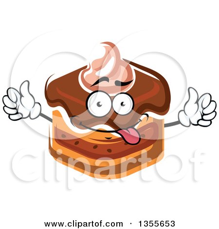Clipart of a Cartoon Cupcake Character - Royalty Free Vector Illustration by Vector Tradition SM