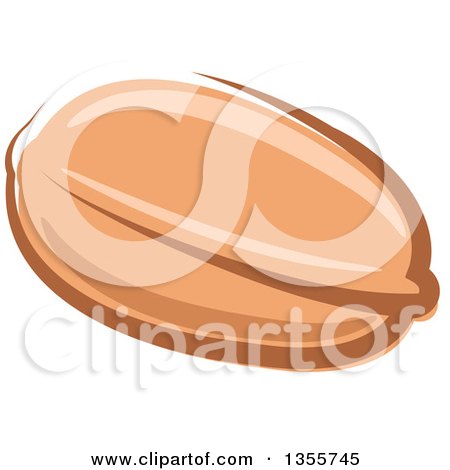 Clipart of a Cartoon Pistachio Nut - Royalty Free Vector Illustration by Vector Tradition SM