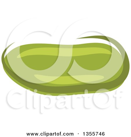 Clipart of a Cartoon Shelled Pistachio Nut - Royalty Free Vector Illustration by Vector Tradition SM