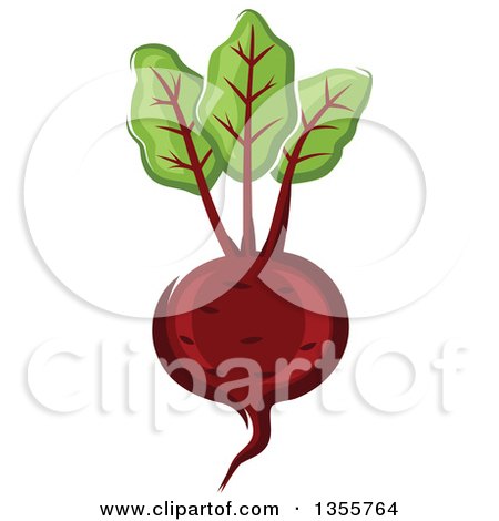 Clipart of a Cartoon Beet - Royalty Free Vector Illustration by Vector Tradition SM