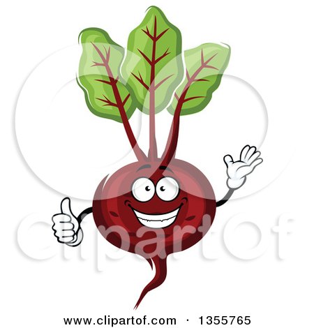 Clipart of a Cartoon Beet Character - Royalty Free Vector Illustration by Vector Tradition SM