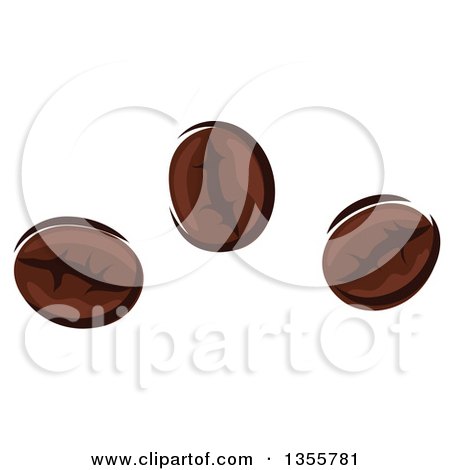 Clipart of Cartoon Coffee Beans - Royalty Free Vector Illustration by Vector Tradition SM