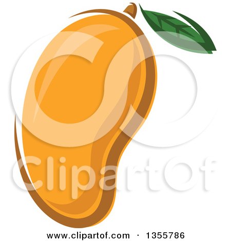 Clipart of a Cartoon Mango - Royalty Free Vector Illustration by Vector Tradition SM