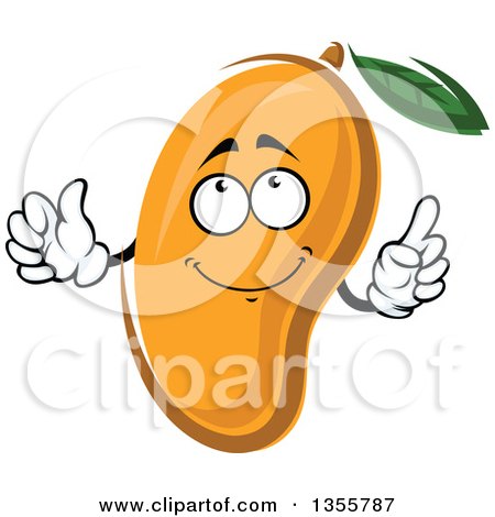 Clipart of a Cartoon Mango Character - Royalty Free Vector Illustration by Vector Tradition SM