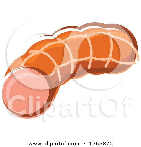 Clipart of a Cartoon Ham - Royalty Free Vector Illustration by Vector Tradition SM