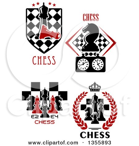 Clipart of Chess Designs with Text - Royalty Free Vector Illustration by Vector Tradition SM