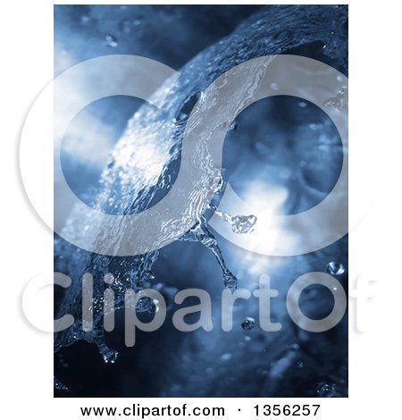 Clipart of a Vectorized Photo of a Water Splash - Royalty Free Vector Illustration by KJ Pargeter