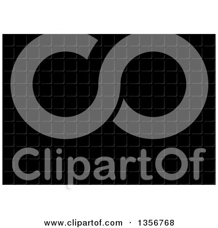 Clipart of a Black Metallic Grid Background - Royalty Free Vector Illustration by dero