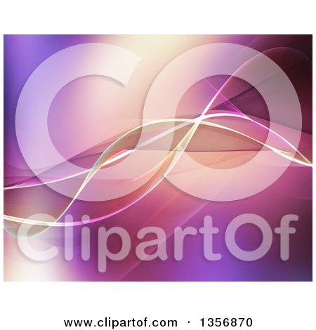 Clipart of a Background of Abstract Flowing Waves - Royalty Free Illustration by KJ Pargeter