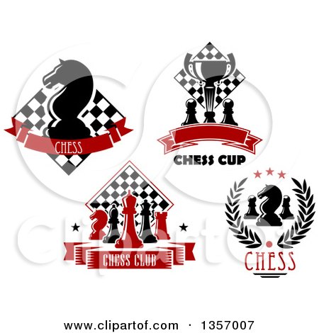 Clipart of Chess Designs with Text - Royalty Free Vector Illustration by Vector Tradition SM