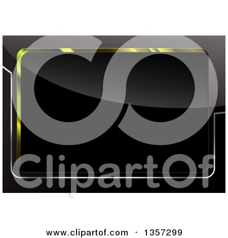 Clipart of a Background of a Gold Border Around Black and Gray - Royalty Free Vector Illustration by dero
