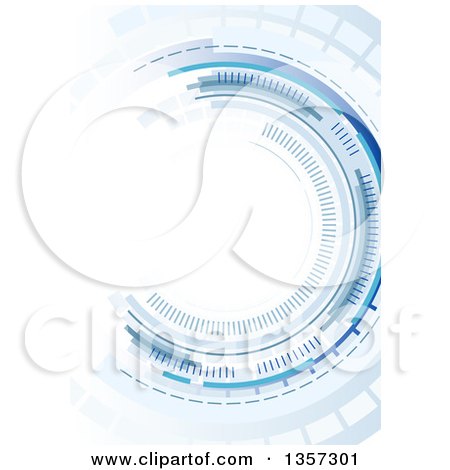 Clipart of a Background of an Abstract Circle of Blue - Royalty Free Vector Illustration by dero