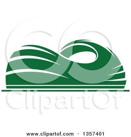Clipart of a Green Sports Stadium Arena Building - Royalty Free Vector Illustration by Vector Tradition SM