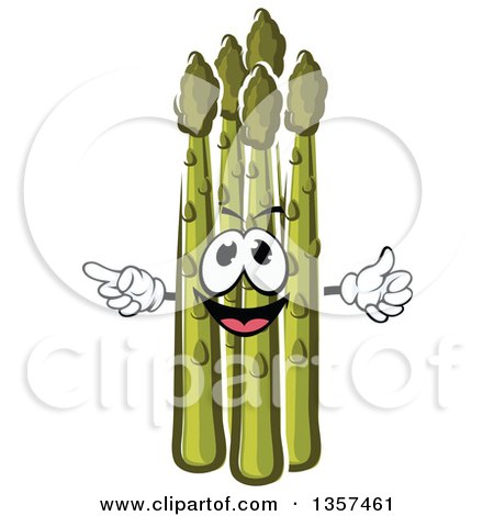 Clipart of a Cartoon Asparagus Character - Royalty Free Vector Illustration by Vector Tradition SM