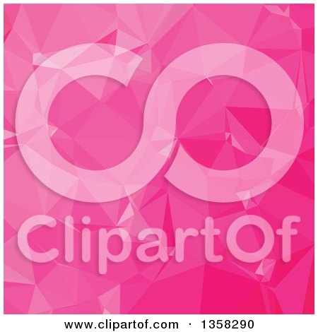Clipart of a Persian Rose Pink Low Poly Abstract Geometric Background - Royalty Free Vector Illustration by patrimonio